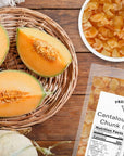 Cantaloupe, Dried Chunk, Natural Energy, Flavorful, Party, Snack, Healthy, Fruity, Sweet, Lovable, Packed in a convenient bag of 11 lbs. lbs. by Presto Sales LLC