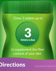 Benefiber Chewable Prebiotic Fiber Supplement Tablets for Digestive Health, Assorted Fruit Flavors - 100 Count