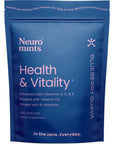 Neuro Mints | Health and Vitality Mints | Vitamin A, C, D3, E, B3, B6, B12, Folate | All Natural + Sugar Free + Vegan + Keto | Multivitamin Supplement for Adults | Blueberry Guava (180 Mints)