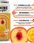 ShineWater Vitamin D Hydration Electrolyte Drink Peach Mango 12 Pack Sugar Free Naturally Flavored Water Magnesium Zinc Vitamin B12 Folic Acid Plant Based Antioxidants Low Calorie