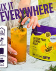 Easy Drinks Passion Fruit Cocktail Mixer Real fruit with seeds  Pack 5x 35 oz  Prepares up to 10 cocktails