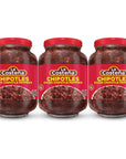 La Costeña Diced Chipotle Peppers 811 Ounce Jar Pack of 3