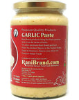 Rani Garlic Cooking Paste 265oz 750g Glass Jar  Vegan  Gluten Free  NONGMO  No Colors  Indian Origin