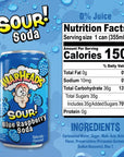 Sour Fruity Soda with Classic Warheads Flavors  Perfectly Balanced Sweet and Sour Soda  Warheads Candy Throwback Treat Soda Cocktail Mixer Pack of 12 12oz Cans Variety Pack