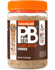 PBfit All-Natural Chocolate Peanut Butter Powder, Extra Chocolatey Powdered Peanut Spread from Real Roasted Pressed Peanuts and Cocoa, 6g of Protein (15 ounces)