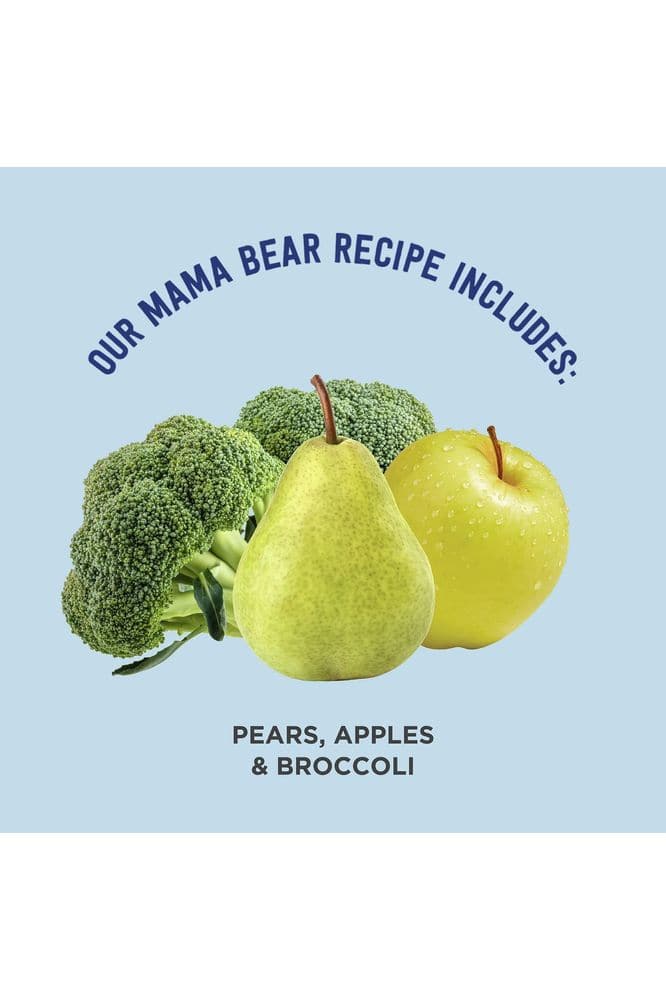 Amazon Brand - Mama Bear Organic Baby Food, Stage 2, Pear, Apple, Broccoli, 4 Ounce Pouch (Pack of 12)