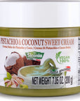 SICANIA Pistachio and Coconut Vegan Sweet Cream  100 Italian Made NonGMO DairyFree GlutenFree Palm OilFree LactoseFree SugarFree  Ideal for Pastries Desserts Sandwiches Pancakes Waffles Toasts and Crackers  200Gr