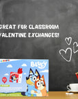 Bluey Classroom Valentine Exchange Kit 24 Cards and Individually Wrapped Strawberry Suckers Included Birthday Party Favors 423 Ounces