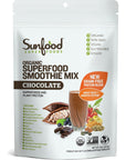 Sunfood Superfoods Chocolate Superfood Smoothie Mix Organic 8 oz Bag