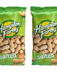 Hampton Farms  USA Grown AllNatural  Fancy Roasted InShell Salted Peanuts  10 oz Bags  2 Pack