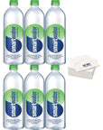 Glaceau Smartwater 700mL Bottles Pack of 6 Cucumber Lime with Bay Area Marketplace Napkins