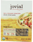 Jovial Einkorn 100% Organic Whole Wheat Penne Rigate - Einkorn Pasta, High Protein, Non-GMO, USDA Certified Organic, Lower Carb, Delicious Pasta Made in Italy - 12 Oz, 6 Pack