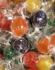 Assorted Sour Fruit Balls Individually Wrapped Old Fashioned Hard Candy 1 Pound