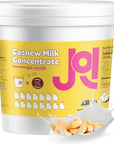 Cashew Milk Unsweetened Plain Concentrate by JOI  60 Quarts  Vegan Kosher Shelf Stable KetoFriendly Dairy Free  Fat Free Milk  Almond Milk Powder Substitute Coffee  Plant Milk Creamer