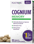 Natrol Cognium Memory Silk Protein Hydrolysate 100mg, Dietary Supplement for Brain Health Support, 60 Tablets, 30 Day Supply