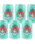 Ocean Bomb Sailor Moon Sparkling Water EXCLUSIVE  Cucumber Flavor  111 fl oz 330ml  Pack of 6