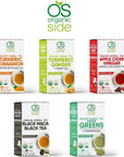 OS Organic Side  2Pack Organic Turmeric Ginger and Green Tea  40 tea bags 2 boxes each with 20 tea bags  USDA