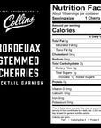 Collins Bordeaux Stemmed Cherries 3 Pack 10oz Each bundled with complimentary 4count Stainless Steel Cocktail Picks  Premium Dark Cherry Garnish For Cocktails Bourbon Cherries For Old Fashioned cherries for manhattan cocktail  Multipack  Bulk