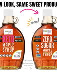 Wholesome Yum Zero Sugar Maple Syrup Keto Maple Syrup With Monk Fruit  Allulose 2 Pack  Natural Sugar Free Pancake Syrup  Non GMO Low Carb Gluten Free Vegan No Aftertaste 2 X 12 fl oz