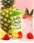 LaCroix Sparkling Water Variety Múre Pepino Blackberry Cucumber Cerise Limón Cherry Lime Piña Fraise Pineapple Strawberry 12 fl oz Cans Pack of 12 with By The Cup Coasters