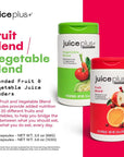 Juice Plus Fruit and Vegetable Blend for Solid Nutritional Foundation  Boost Familys Health with 20 Fruits  Veggies Plus Plant Nutrients  Prepacked 2 bottles 60 servings of fruit 60 of Veg