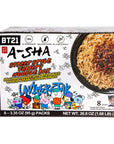 ASha x BT21 8Pack Street Style Variety Ramen Noodles AirDried Dan Dan Noodles with Dream Team Scallion  BT21 Sauce 4 servings each flavor