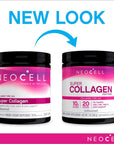 NeoCell Super Collagen Powder, 10g Collagen Peptides per Serving, Gluten Free, Keto Friendly, Non-GMO, Grass Fed, Paleo Friendly, Healthy Hair, Skin, Nails & Joints, Unflavored, 7 Oz