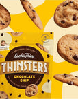 Thinsters Crunchy Thin Snack Cookies Chocolate Chip 4 oz Pack of 6