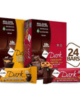 NuGo Dark Variety  Pretzel with Sea Salt 12 Bars  Peanut Butter Cup 12 Bars 12g Protein Bar Vegan Gluten Free NonGMO Kosher Pareve 24 Count Variety