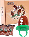 Football Ring Lollipops Kids Suckers Individually Wrapped Bulk for Tailgates Easter Candy Lollipops Birthday Party Favors Suckers 18Count