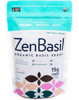 Zen Basil Seeds | Edible Basil Seeds USDA Organic, Kosher, Non-GMO, lectin Free, Gluten Free, Plant Based, Keto, Paleo, Vegan | 15g Fiber per/serv | 14oz | More Fiber Than chia Seeds | prebiotic