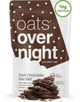 Oats Overnight  Dark Chocolate Sea Salt  Vegan 10g Protein High Fiber Breakfast Shake  Gluten Free Non GMO Oatmeal 22 oz per meal 8 Pack