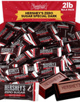 hersheyZero sugar  2 pounds  Special Dark Chocolate Candy Bulk Pack Individually Wrapped Hershy Sugar Free Chocolate Candy Bar Snack Size for Office Cravings