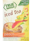 PEACH ICED TEA MIX by TRUE LEMON  Instant Powdered Drink Packets That Quench YOUR Thirst Kit Includes 4 Boxes of Mouth Watering True Citrus PEACH ICED TEA 6 Count Pack of 4