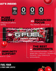 G Fuel PewDiePie Energy Powder Packets Sugar Free Clean Caffeine Focus Supplement Water Mix Lingonberry Fruit Flavor Focus Amino Vitamin  Antioxidants Blend  6 Stick Pack 025 oz