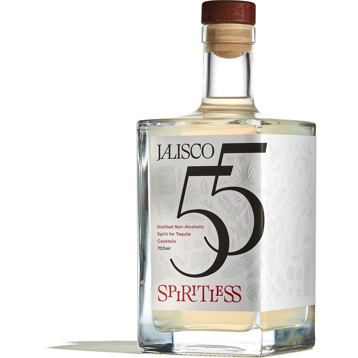 SPIRITLESS Jalisco 55 NonAlcoholic Tequila Spirit Distilled Ingredient for Cocktails Made with Honey Spicy Oak Vanilla  Pepper 700ml 1Pack