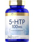 Carlyle 5HTP | 100mg | 240 Capsules | 5 Hydroxtryptophan | Non-GMO & Gluten Free Supplement