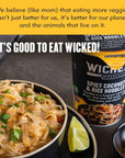 Wicked Kitchen Spicy Coconut and Rice Noodle, 6 Pack - Noodles in a Fragrant Coconut, Ginger, Lime, and Chili Broth with Mushrooms and Cilantro - Plant-Based, Dairy Free and GMO-Free