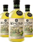 Agalima Organic Authentic Margarita Drink Mix  All Natural 1 Liter Bottles 18 Fl Oz 3 Pack with Premium Pressed Lime and Blue Agave Nectar