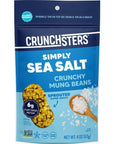 Crunchsters Sprouted Mung Beans PlantBased Protein SuperSnack and Salad Topper GlutenFree NutFree Vegan 6g ProteinServing 4oz Bags Sea Salt 3Pack