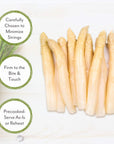 Roland Foods Canned White Asparagus Spears in Brine 141 Ounce Tin Pack of 6