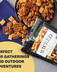 Wicked Mix Snack Mix with Mixed Nuts Sweet and Salty Trail Mix Snack Packs with Almonds Cashews Pretzels Pecans  Healthy Snacks Zero Trans Fat Original Mix Pack of 3