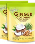 Prince of Peace Ginger Coconut Instant Beverage 22 Sachets  Instant Hot or Cold Beverage that Soothes Throat  Easy to Brew  Caffeine and Gluten Free  Real Coconut and Fresh Ginger  Rich and Creamy 2