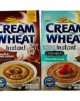 Cream of Wheat Instant Cinnabon and Maple Brown Sugar Hot Cereal Bundle  1 box of each total of 2 boxes