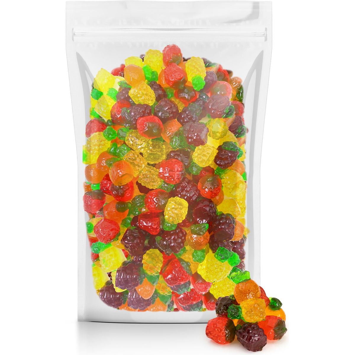 Funtasty FruitShaped 3D Gummy Candy Assorted Flavors 11Ounce Pack