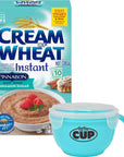 Cream of Wheat Cinnabon Instant Hot Cereal Packets 10123 Ounce Single Serving Packets with By The Cup Cereal Bowl