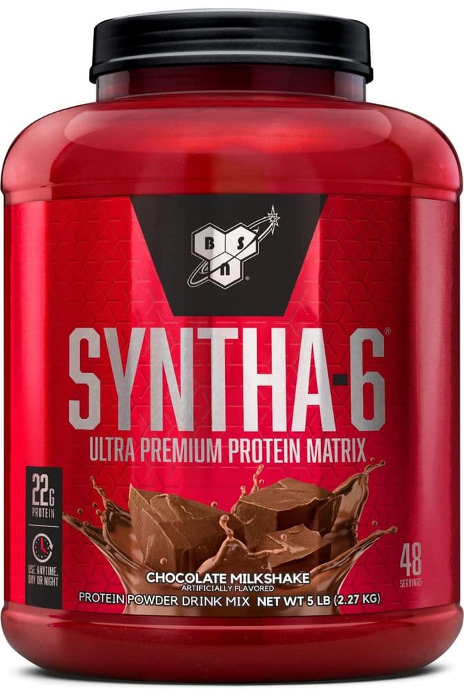 BSN SYNTHA-6 Whey Protein Powder with Micellar Casein, Milk Protein Isolate, Chocolate Milkshake, 48 Servings (Packaging May Vary)