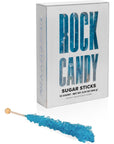 Candy Envy  Blue Rock Candy Sugar Sticks  Blue Raspberry Flavored  12 Indiv Wrapped