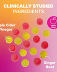 Pink Stork Detox Gummies, ACV Gummies with Ginger to Support Detox and Debloat, Gut Health and Digestion, Chewable Apple Cider Vinegar Gummies - 44 Count